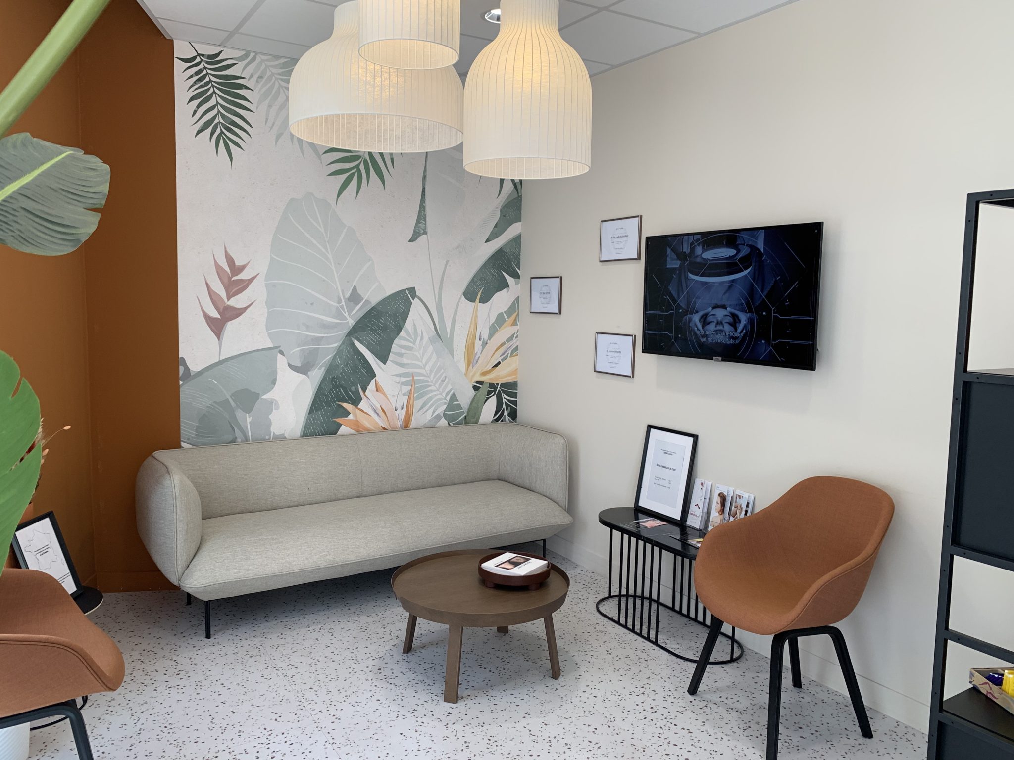 Espace d'attente du centre Dermo Laser Montpellier